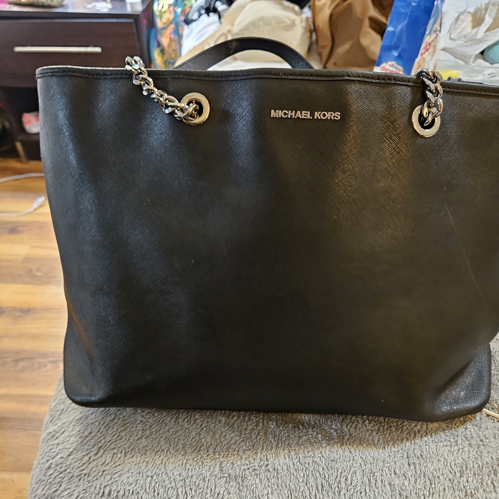 Michael Kors Black Leather Shoulder Bag